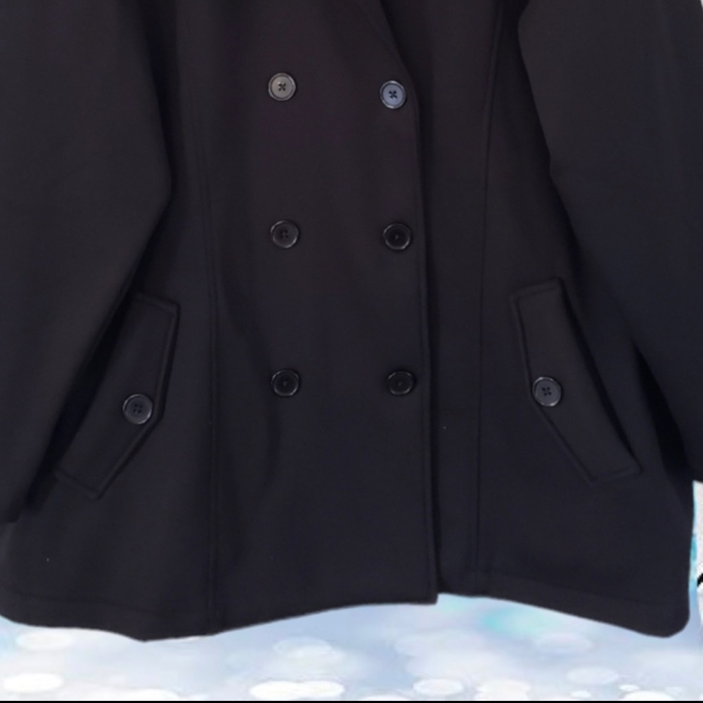 Torrid Black Fleece Peacoat Jacket Sizes: 1 1XL NEW - Picture 11 of 16